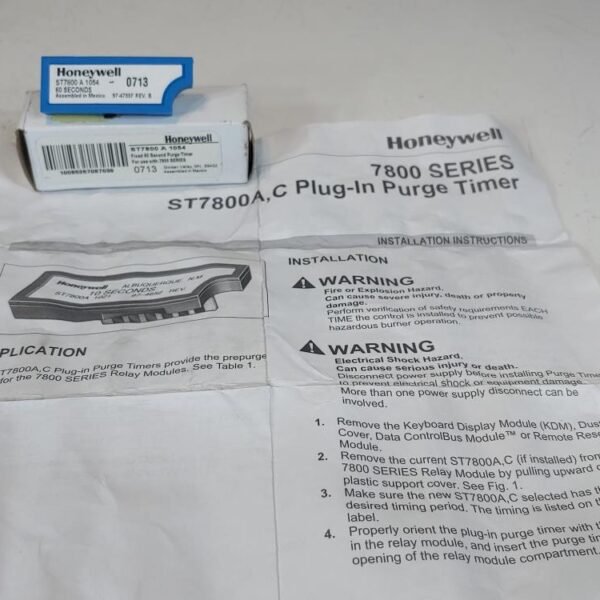 Honeywell 60 Second Purge Timer ST7800 A 1054