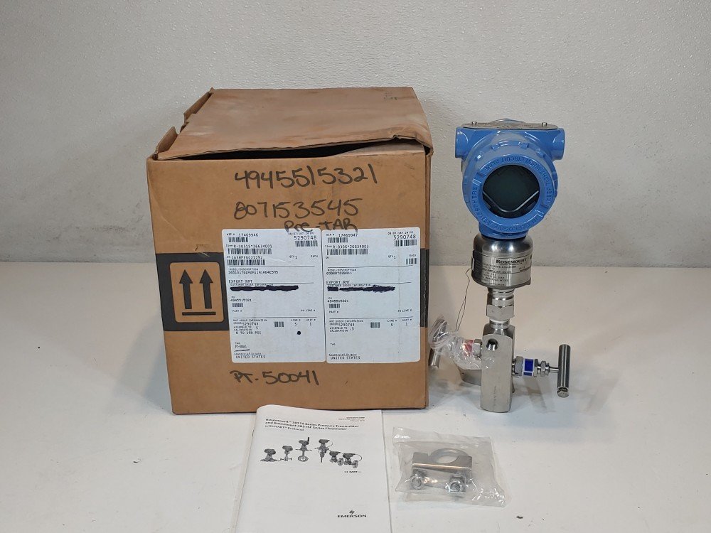 Rosemount Pressure Transmitter 3051S1TG2A2A11A1AB4E5M5 w/ Manifold Rosemount Pressure Transmitter 3051S1TG2A2A11A1AB4E5M5 w/ Manifold