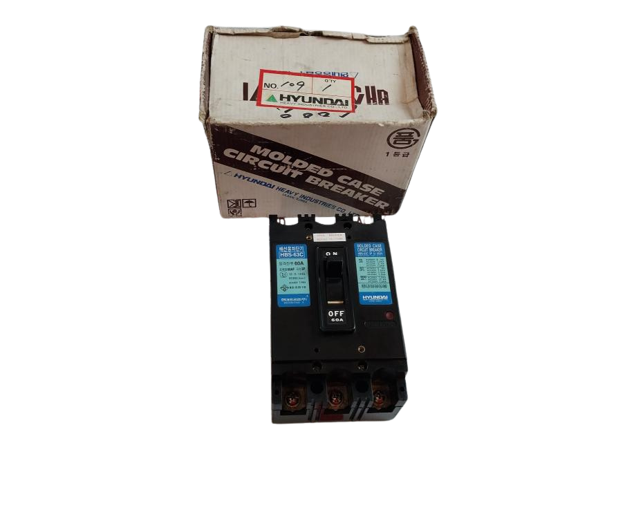 Hyundai HBS-63C Molded Case Circuit Breaker 3P 60A Hyundai HBS-63C Molded Case Circuit Breaker 3P 60A